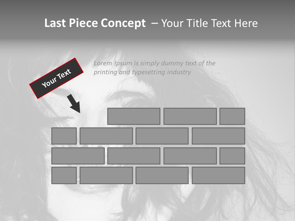 A Woman With Her Hair Blowing In The Wind PowerPoint Template