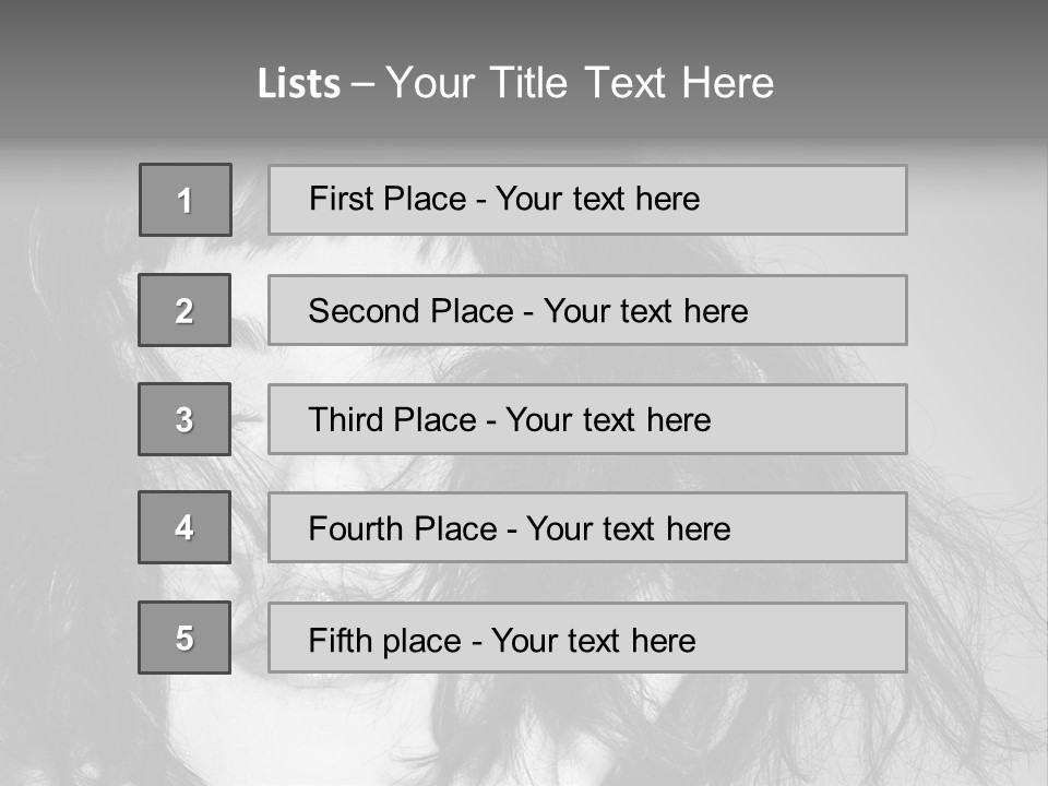 A Woman With Her Hair Blowing In The Wind PowerPoint Template