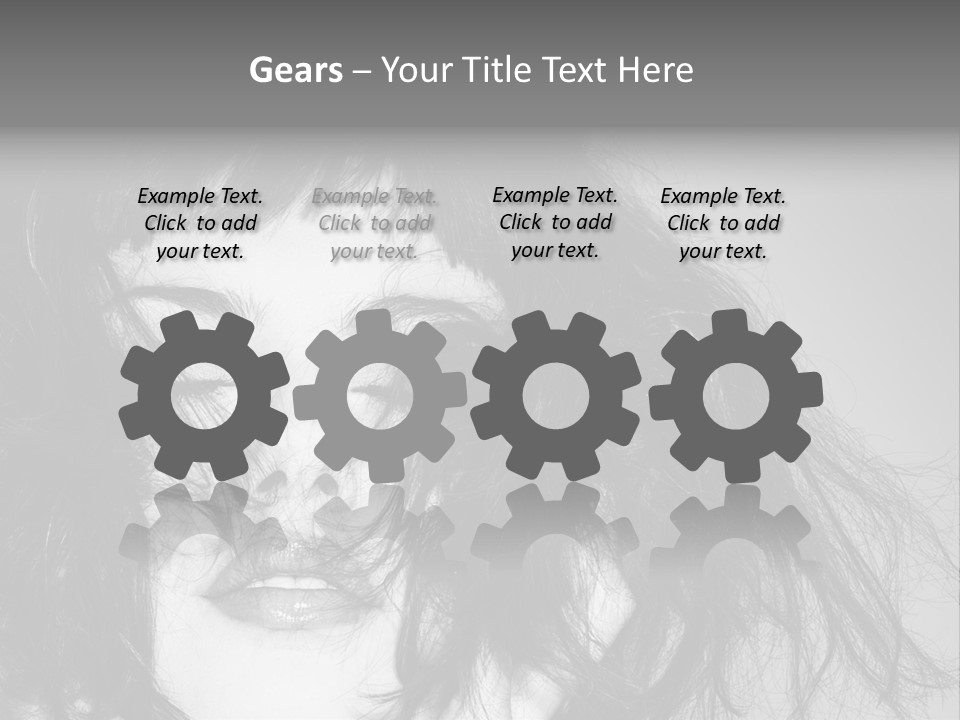 A Woman With Her Hair Blowing In The Wind PowerPoint Template