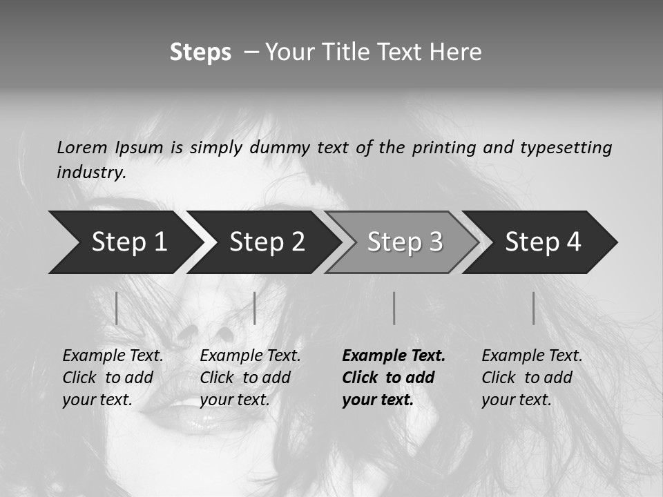 A Woman With Her Hair Blowing In The Wind PowerPoint Template