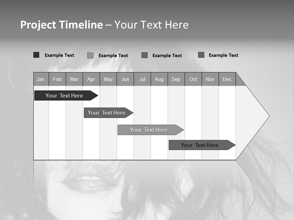 A Woman With Her Hair Blowing In The Wind PowerPoint Template