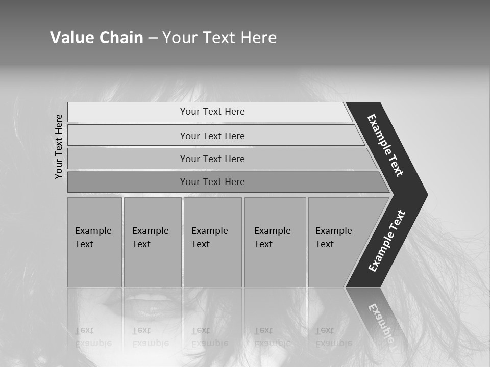 A Woman With Her Hair Blowing In The Wind PowerPoint Template