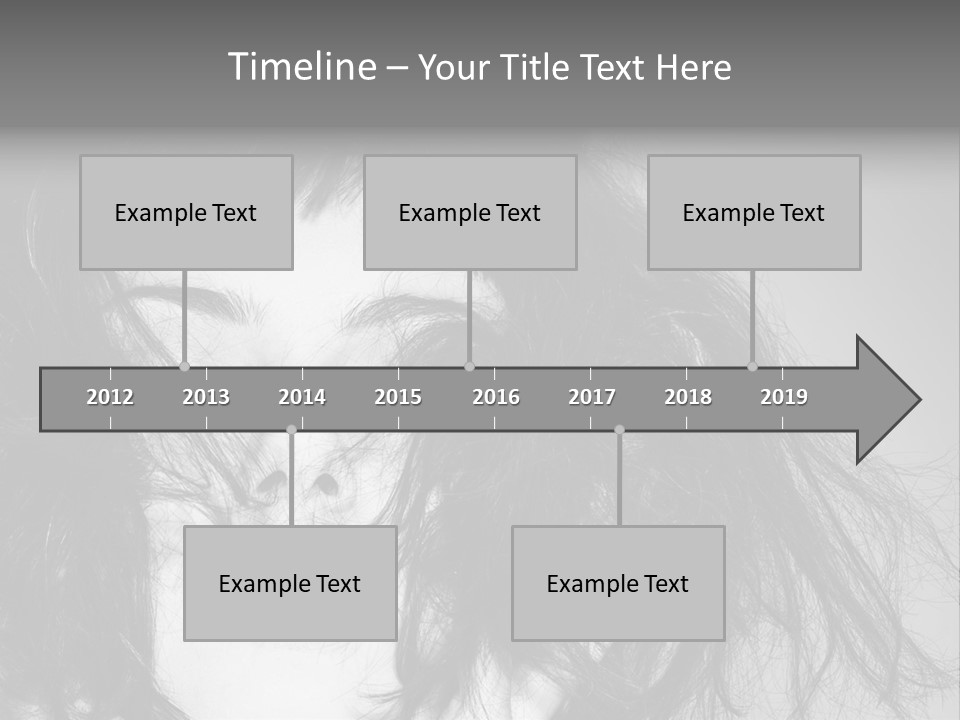 A Woman With Her Hair Blowing In The Wind PowerPoint Template