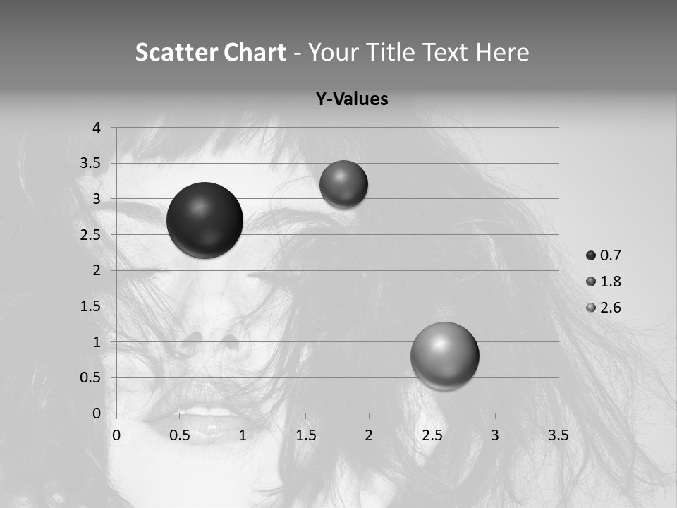 A Woman With Her Hair Blowing In The Wind PowerPoint Template