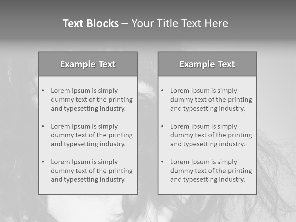 A Woman With Her Hair Blowing In The Wind PowerPoint Template