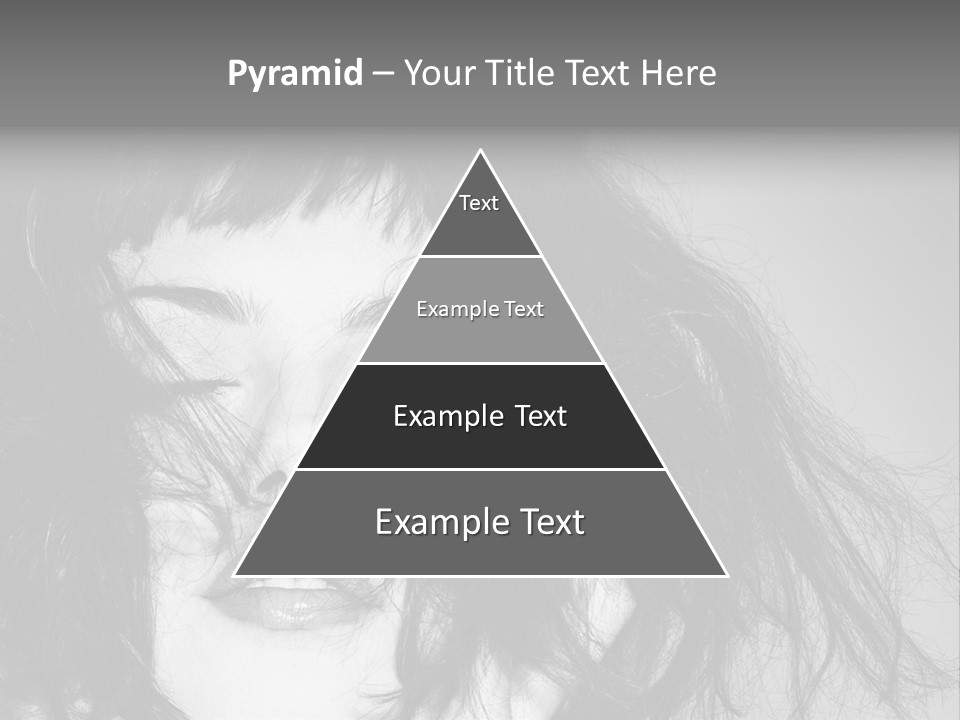 A Woman With Her Hair Blowing In The Wind PowerPoint Template