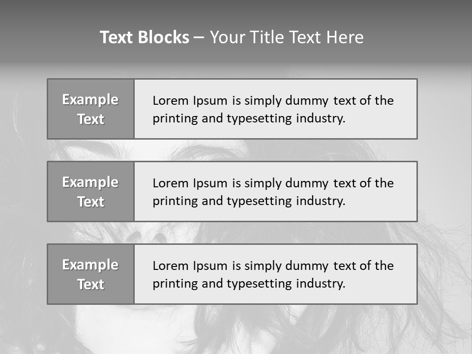 A Woman With Her Hair Blowing In The Wind PowerPoint Template