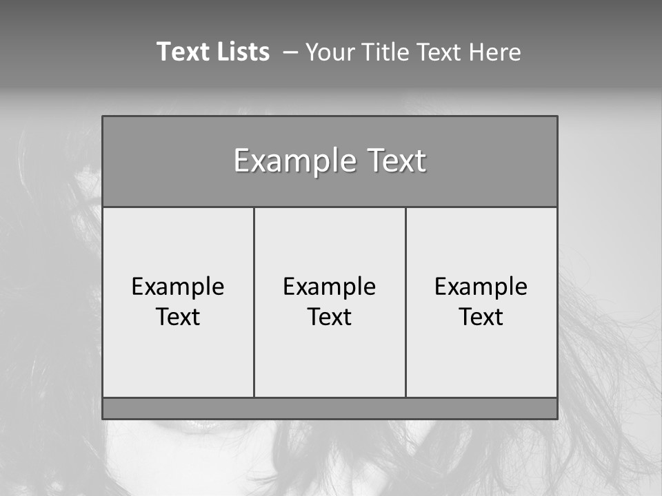 A Woman With Her Hair Blowing In The Wind PowerPoint Template