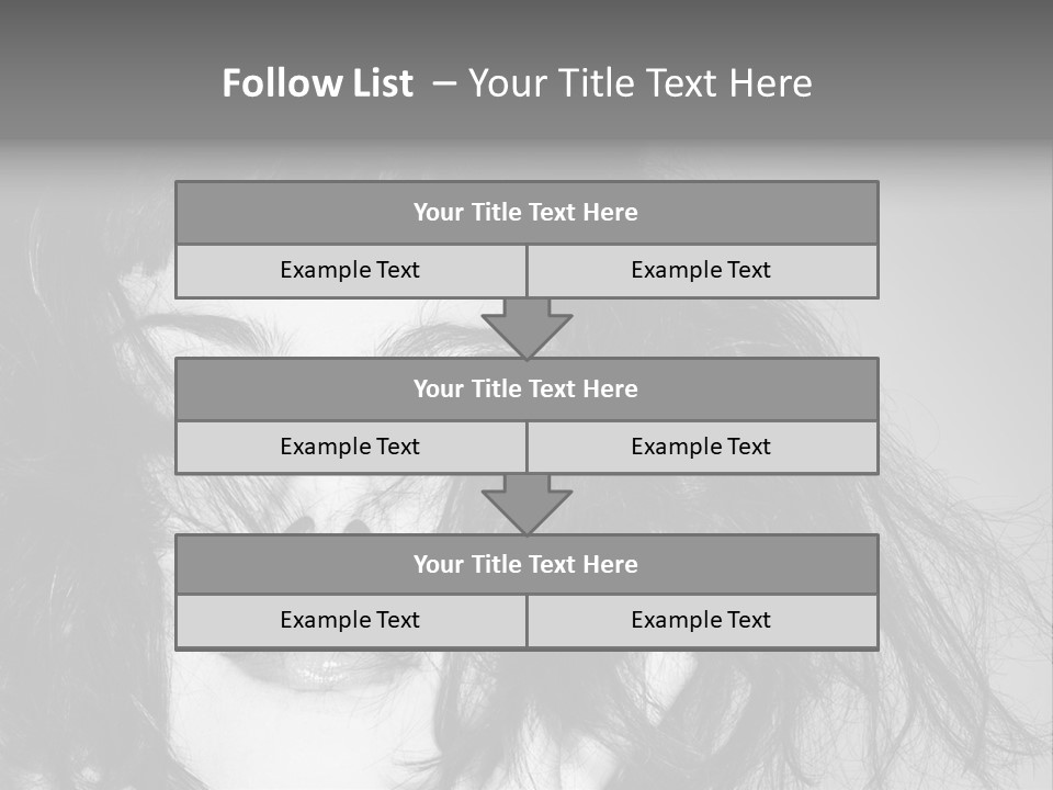 A Woman With Her Hair Blowing In The Wind PowerPoint Template