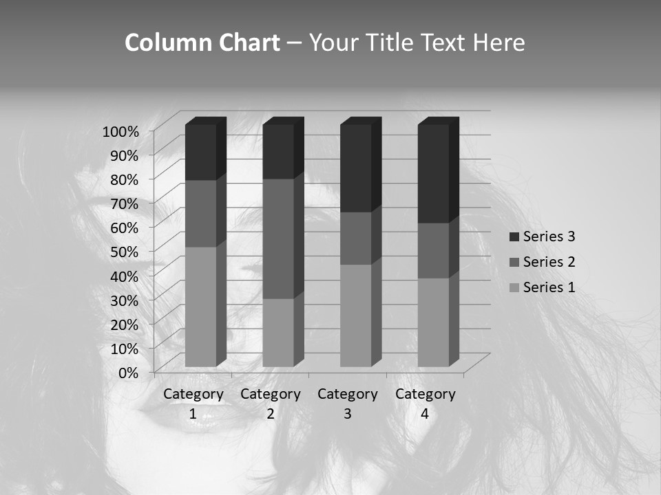 A Woman With Her Hair Blowing In The Wind PowerPoint Template