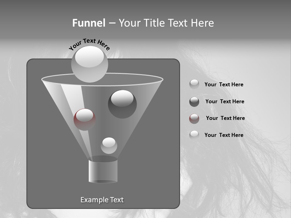 A Woman With Her Hair Blowing In The Wind PowerPoint Template