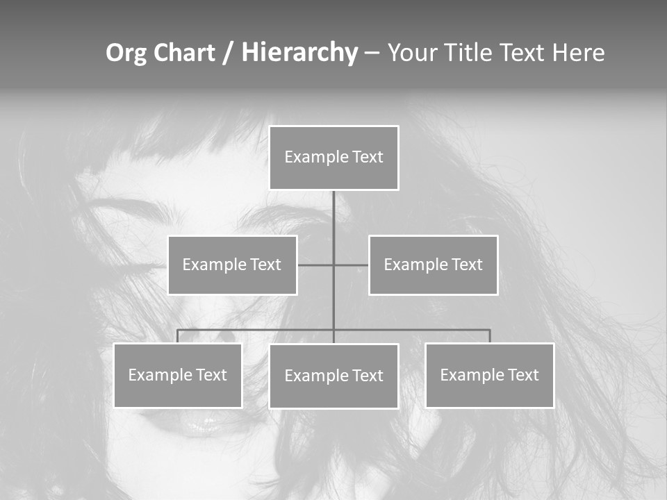 A Woman With Her Hair Blowing In The Wind PowerPoint Template