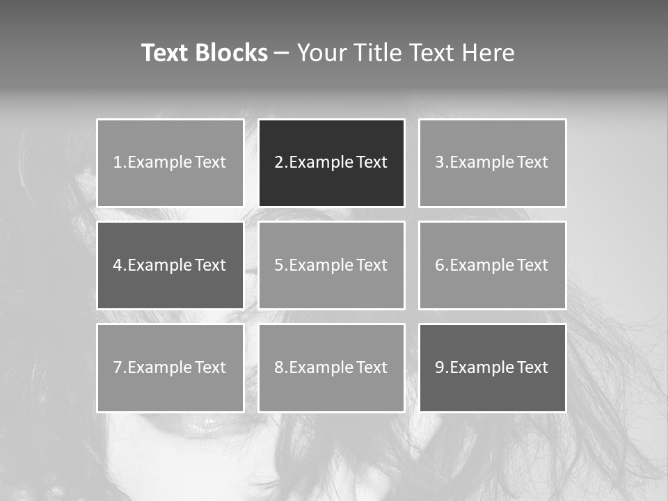 A Woman With Her Hair Blowing In The Wind PowerPoint Template