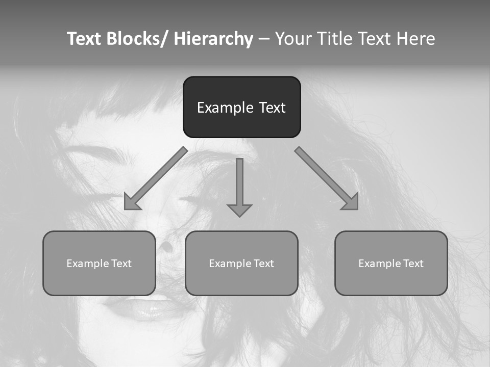 A Woman With Her Hair Blowing In The Wind PowerPoint Template