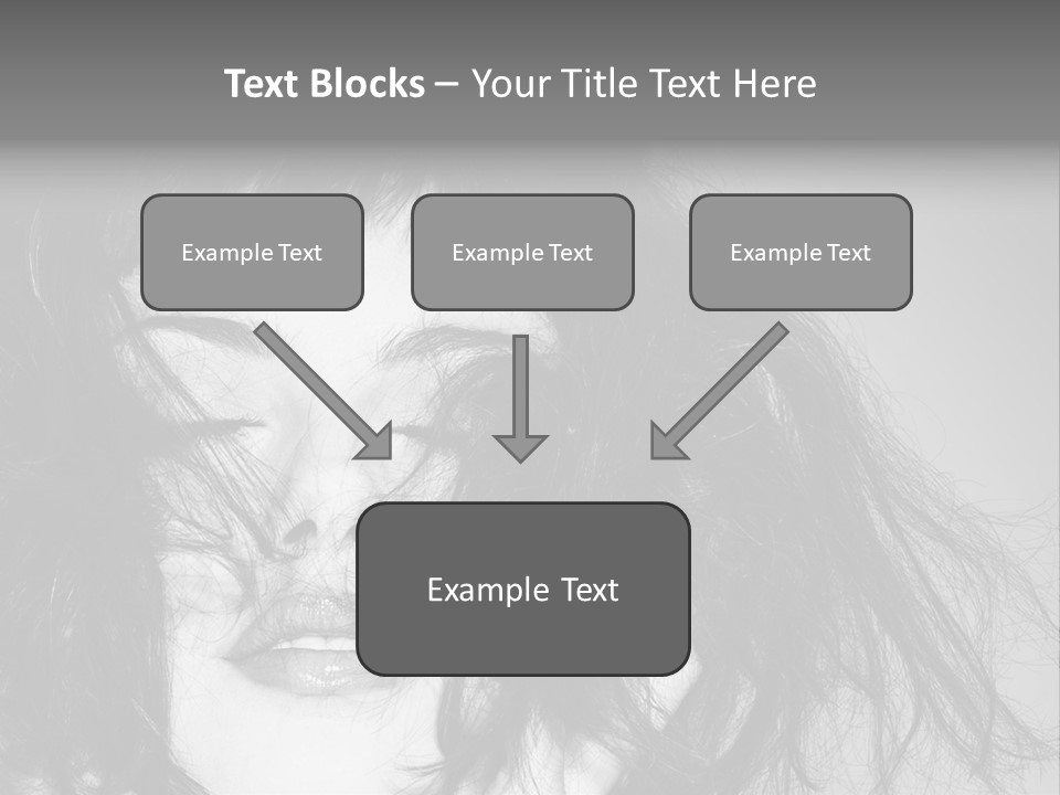 A Woman With Her Hair Blowing In The Wind PowerPoint Template