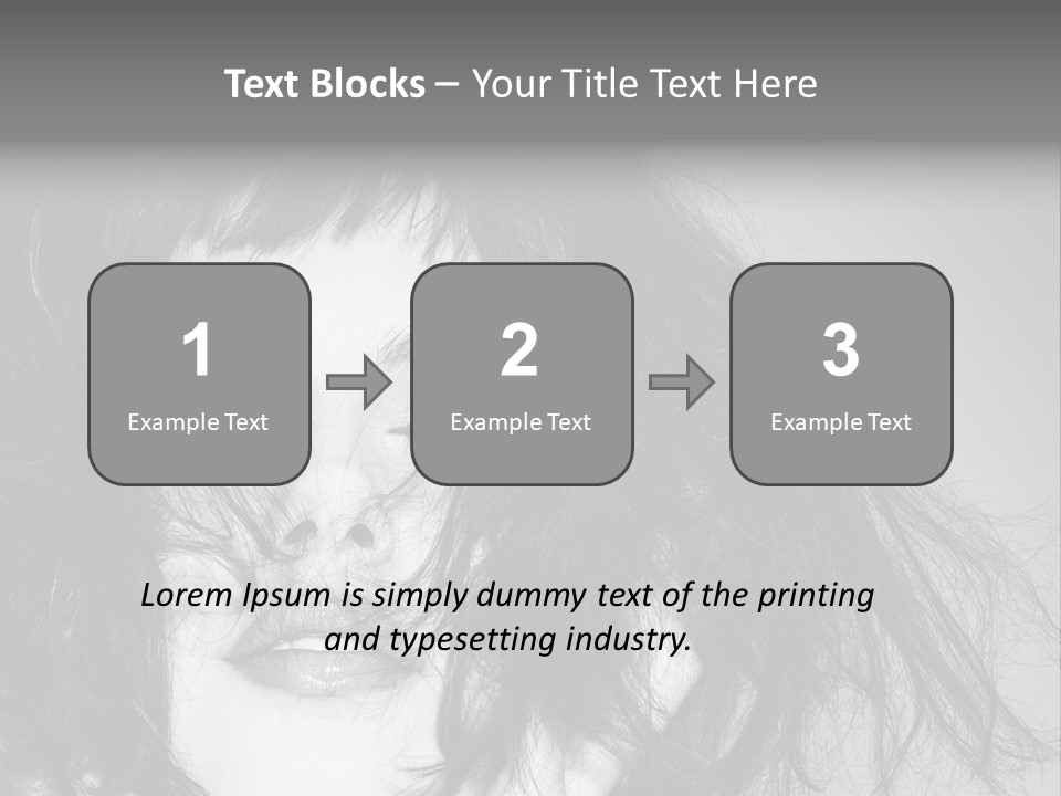 A Woman With Her Hair Blowing In The Wind PowerPoint Template