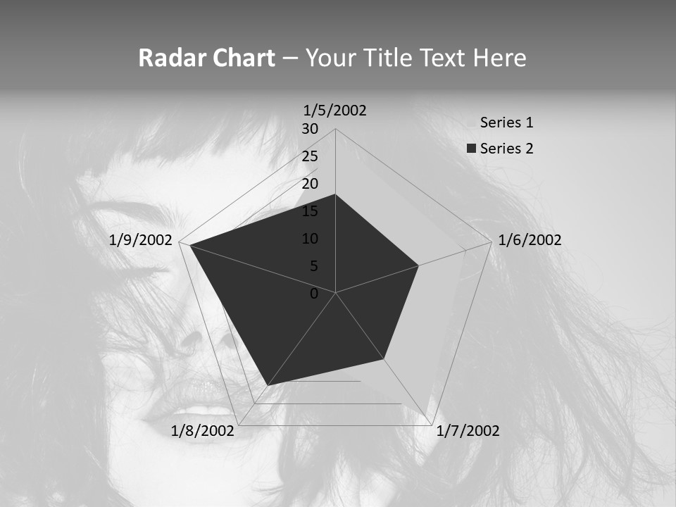 A Woman With Her Hair Blowing In The Wind PowerPoint Template