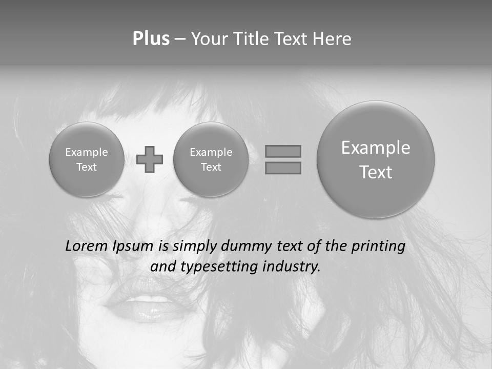 A Woman With Her Hair Blowing In The Wind PowerPoint Template