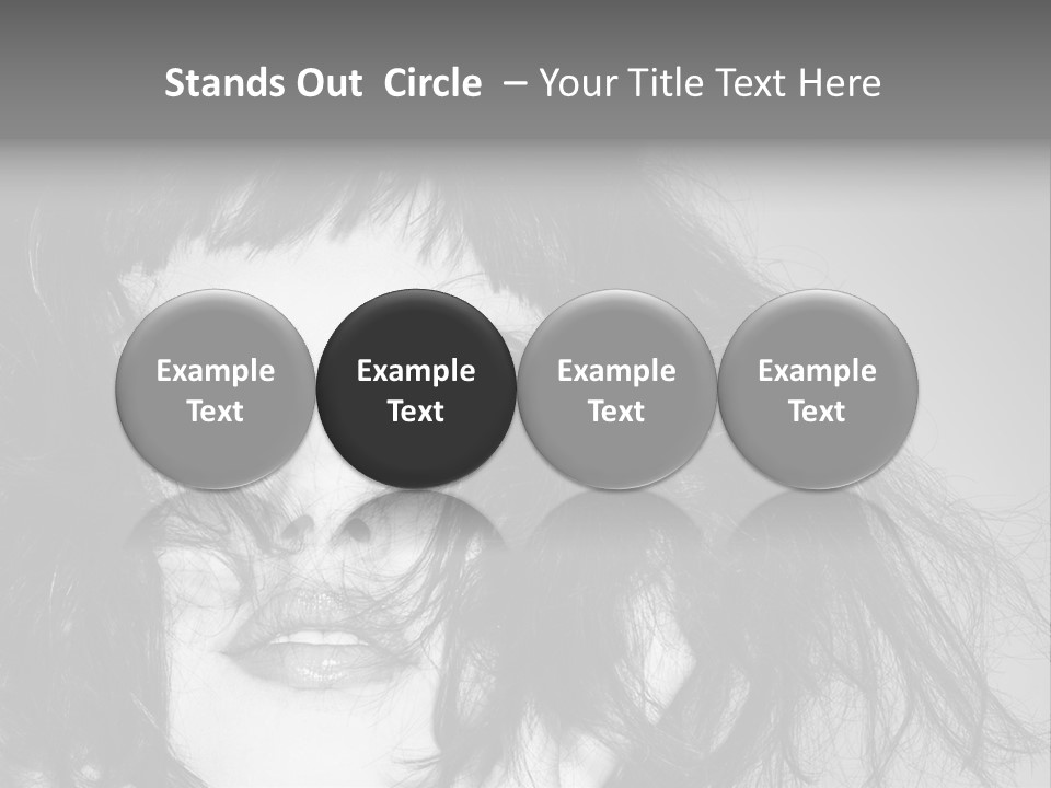 A Woman With Her Hair Blowing In The Wind PowerPoint Template