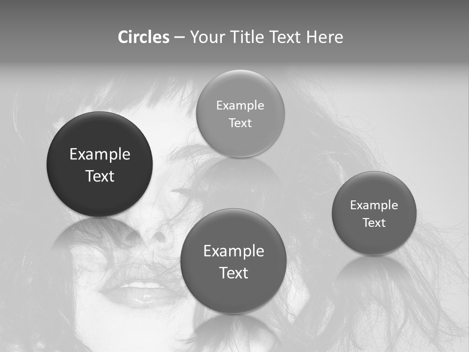 A Woman With Her Hair Blowing In The Wind PowerPoint Template