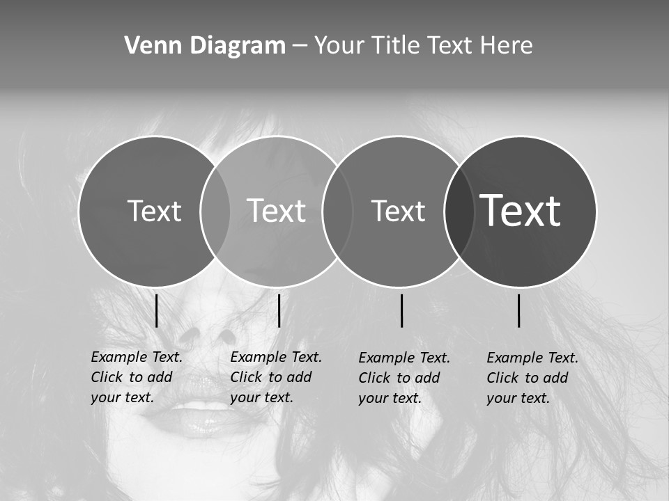 A Woman With Her Hair Blowing In The Wind PowerPoint Template