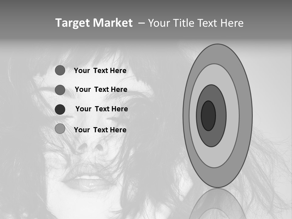 A Woman With Her Hair Blowing In The Wind PowerPoint Template