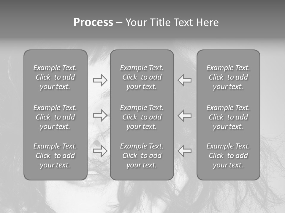 A Woman With Her Hair Blowing In The Wind PowerPoint Template