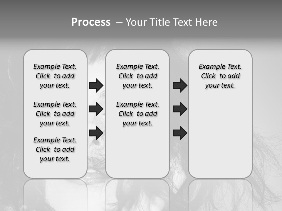 A Woman With Her Hair Blowing In The Wind PowerPoint Template