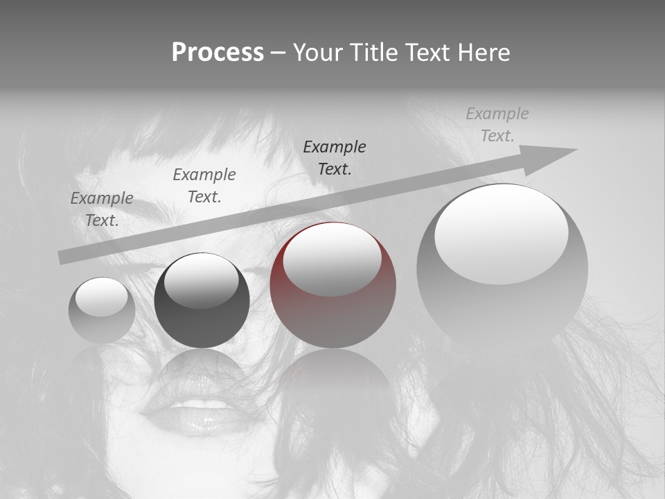 A Woman With Her Hair Blowing In The Wind PowerPoint Template