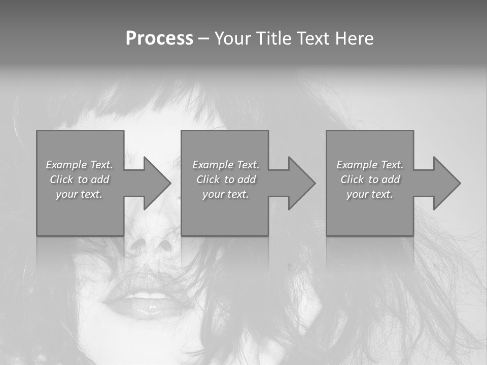 A Woman With Her Hair Blowing In The Wind PowerPoint Template