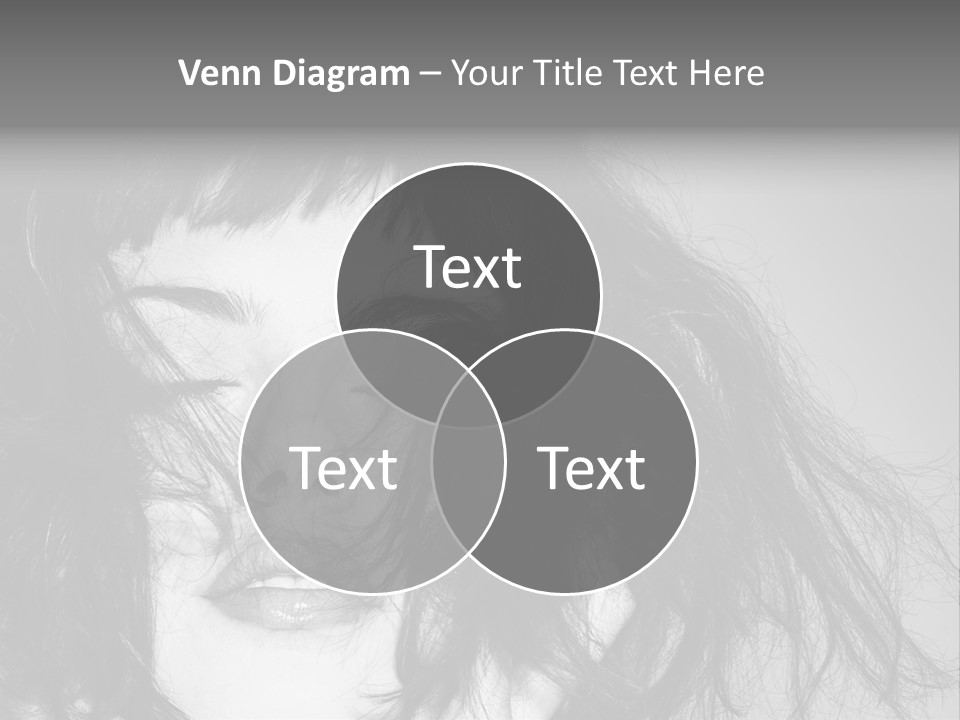 A Woman With Her Hair Blowing In The Wind PowerPoint Template