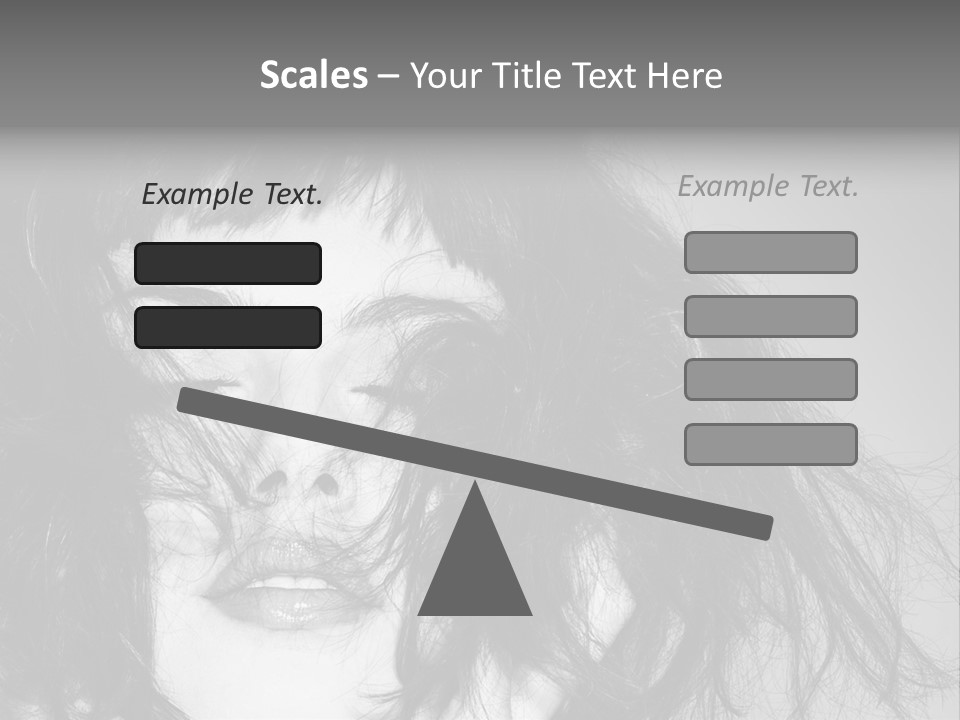 A Woman With Her Hair Blowing In The Wind PowerPoint Template