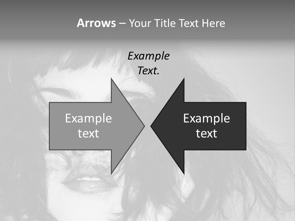 A Woman With Her Hair Blowing In The Wind PowerPoint Template