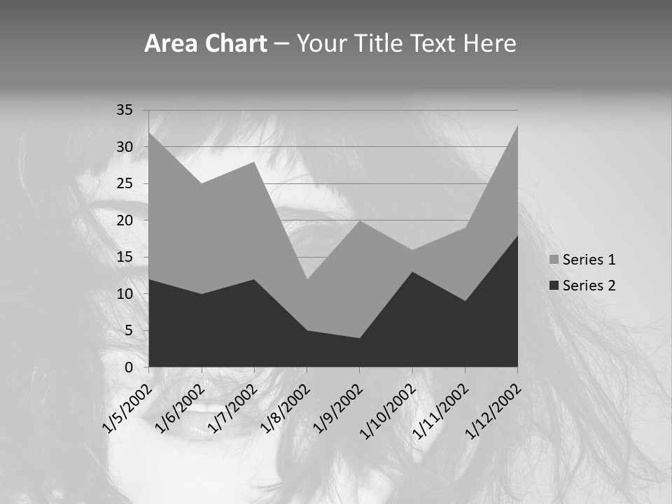 A Woman With Her Hair Blowing In The Wind PowerPoint Template