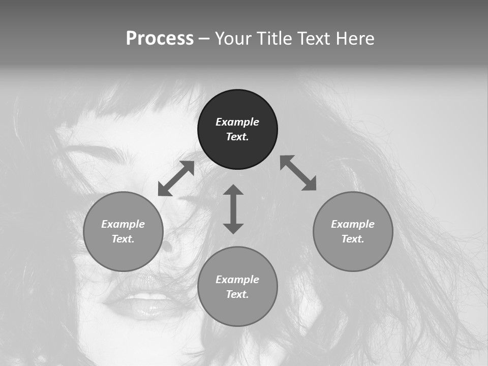 A Woman With Her Hair Blowing In The Wind PowerPoint Template