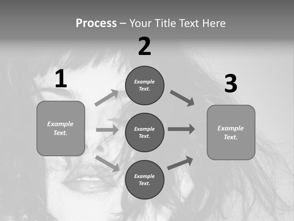 A Woman With Her Hair Blowing In The Wind PowerPoint Template