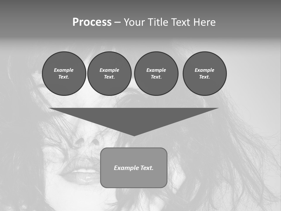 A Woman With Her Hair Blowing In The Wind PowerPoint Template