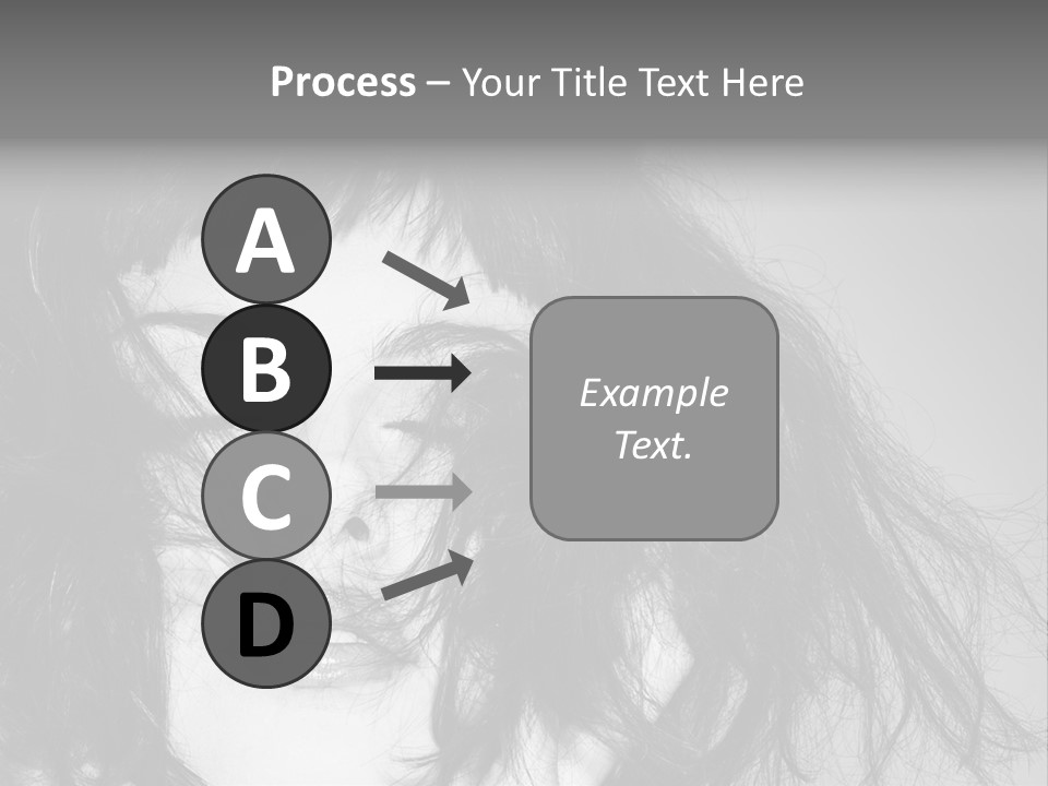 A Woman With Her Hair Blowing In The Wind PowerPoint Template