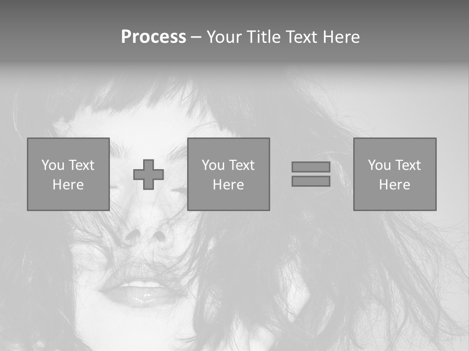 A Woman With Her Hair Blowing In The Wind PowerPoint Template