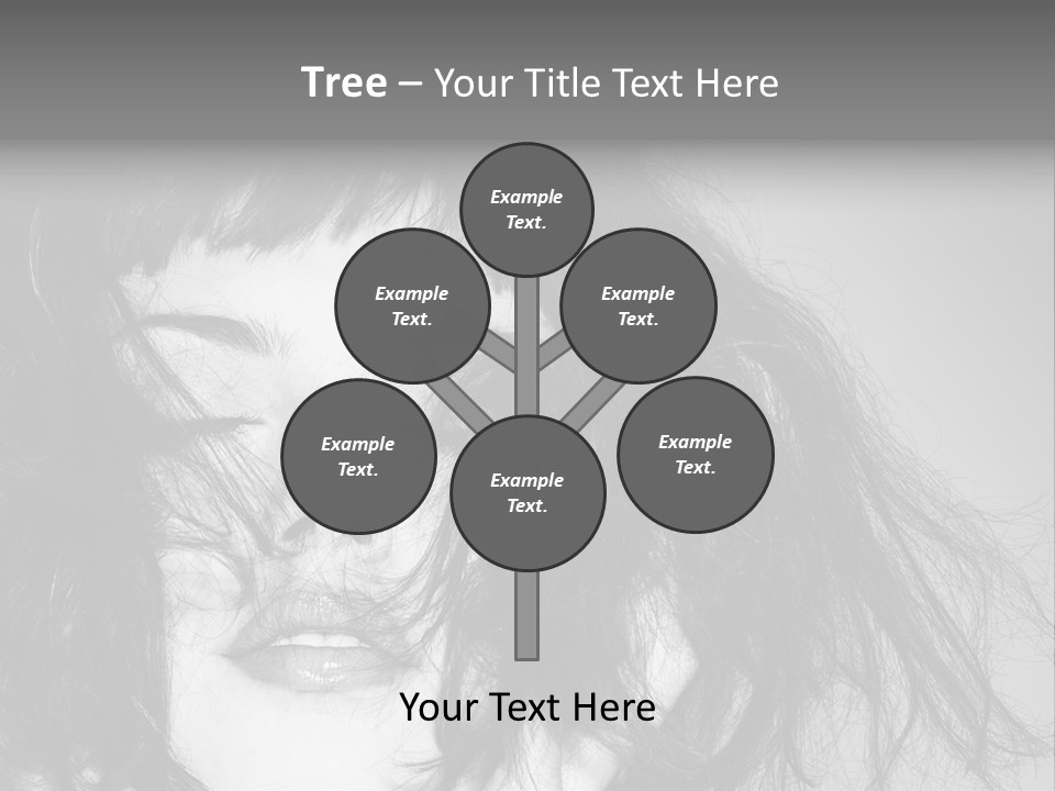 A Woman With Her Hair Blowing In The Wind PowerPoint Template