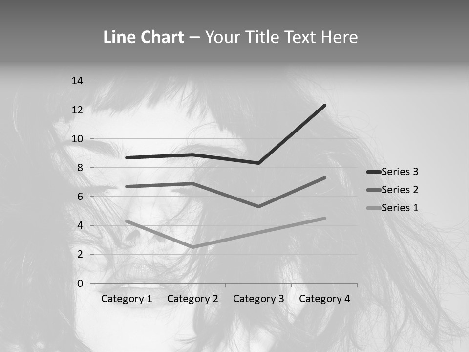 A Woman With Her Hair Blowing In The Wind PowerPoint Template