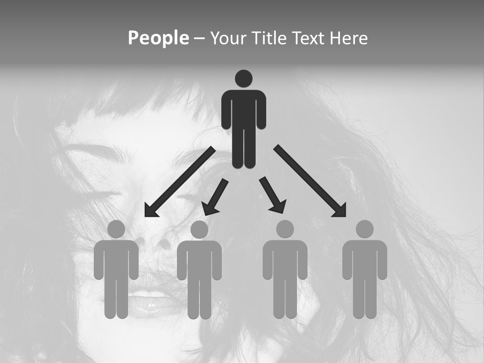 A Woman With Her Hair Blowing In The Wind PowerPoint Template