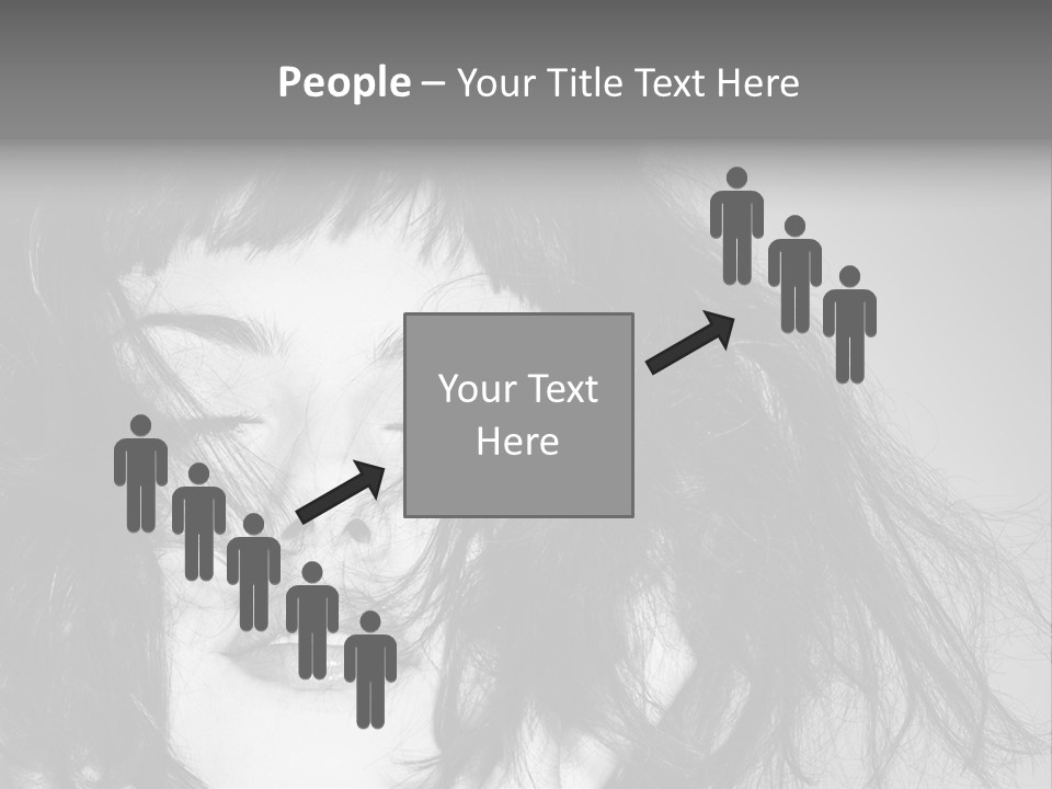 A Woman With Her Hair Blowing In The Wind PowerPoint Template