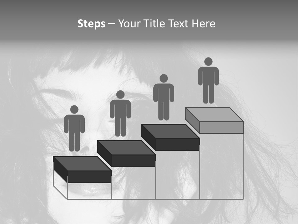 A Woman With Her Hair Blowing In The Wind PowerPoint Template