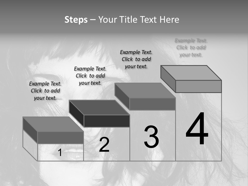 A Woman With Her Hair Blowing In The Wind PowerPoint Template