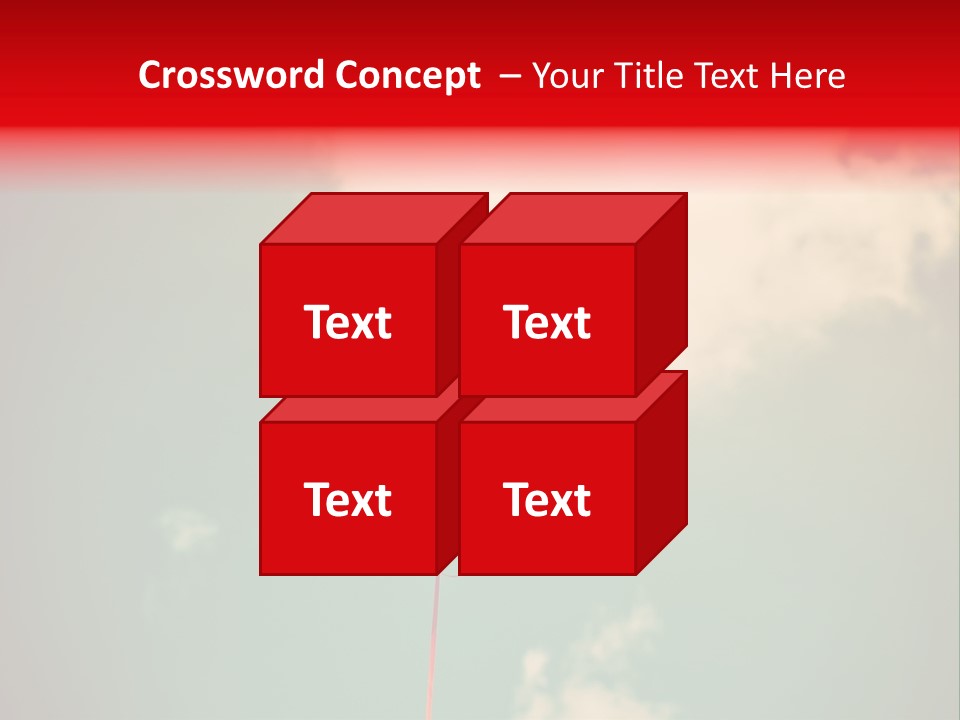 A Red Heart Shaped Balloon Floating In The Air PowerPoint Template