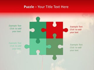 A Red Heart Shaped Balloon Floating In The Air PowerPoint Template