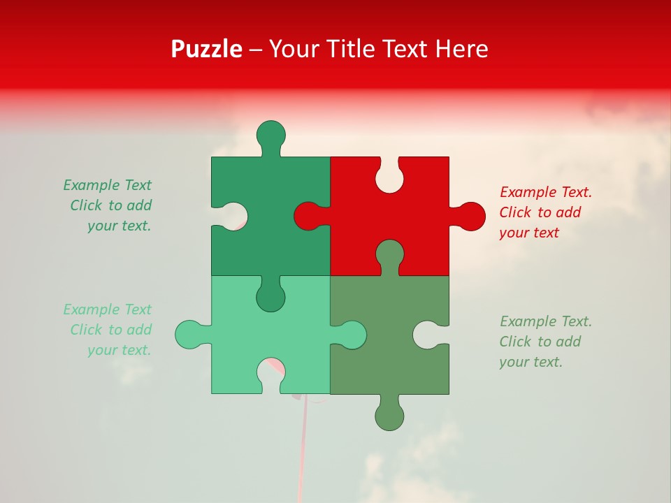 A Red Heart Shaped Balloon Floating In The Air PowerPoint Template