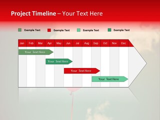 A Red Heart Shaped Balloon Floating In The Air PowerPoint Template