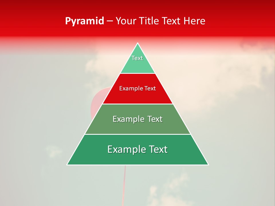 A Red Heart Shaped Balloon Floating In The Air PowerPoint Template